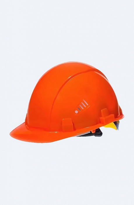 картинка Каска РОСОМЗ™ СОМЗ-55 FavoriT RAPID (с храповиком, вентиляцией, подбородочным ремнем, Termotrek, оранжевая) от магазина Хоккерс