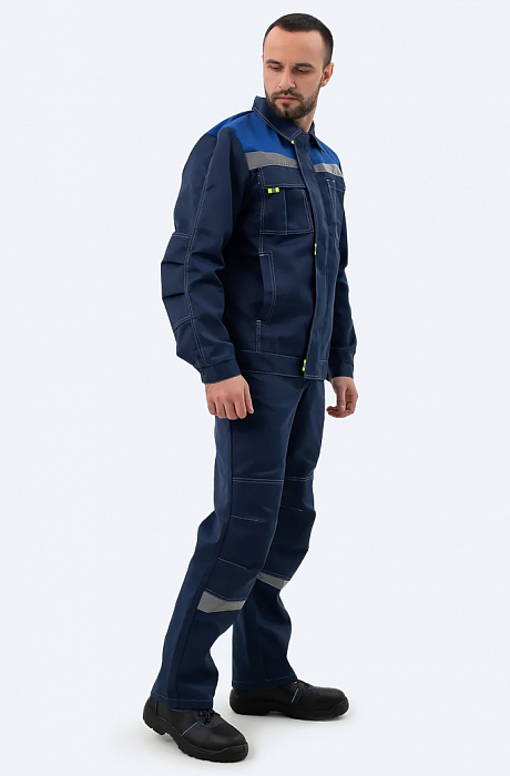 картинка Костюм рабочий летний Ст-276.4 (куртка+пк, смесовая 210, СОП, синий / василек) от магазина Хоккерс