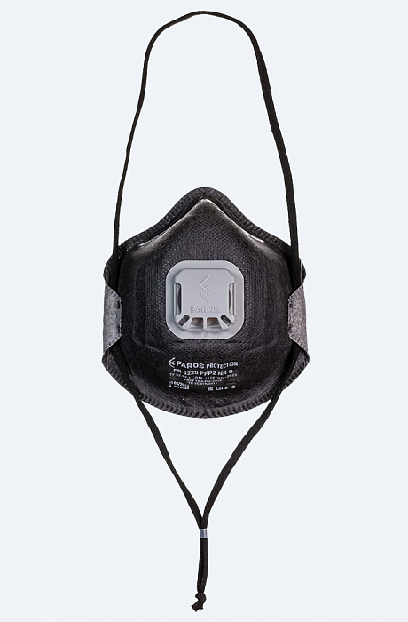 картинка Респиратор Faros FR 3220 (с клапаном, от сварочных дымов, FFP2 NR D, черный) от магазина Хоккерс