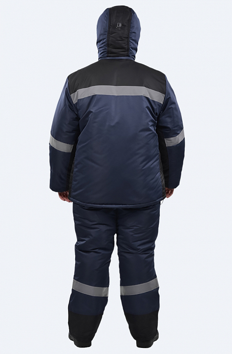 картинка Костюм зимний рабочий СТ-192 (куртка+жилетка+пк, 100%ПЭ 130, СОП, темно-синий / черный) от магазина Хоккерс