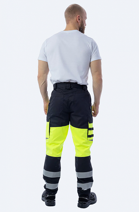 картинка Брюки сигнальные летние Brodeks KS 309 (смесовая 245, желтый / черный) от магазина Хоккерс