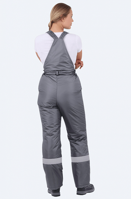 картинка Зимний костюм женский Галактика (куртка+брюки, 100%ПЭ 110, climafort, СОП, серый / бирюза) от магазина Хоккерс