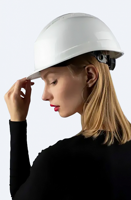 картинка Каска DeltaPlus™ Quartz UP III (с храповиком, полипропилен, белая) от магазина Хоккерс