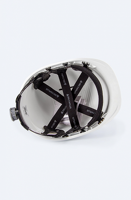 картинка Каска DeltaPlus™ Quartz UP IV (с храповиком, с вентиляцией, полипропилен, белая) от магазина Хоккерс