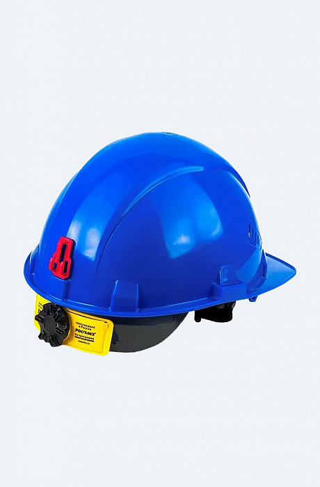 картинка Каска РОСОМЗ™ СОМЗ-55 FavoriT RAPID (с храповиком, вентиляцией, подбородочным ремнем, Termotrek, синяя) от магазина Хоккерс