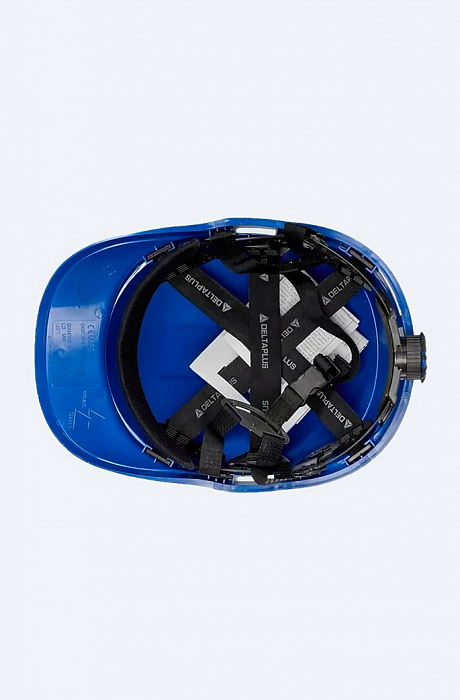 картинка Каска DeltaPlus™ Diamond V UP (с храповиком, подбородочным ременем, АБС-пластик, синяя) от магазина Хоккерс