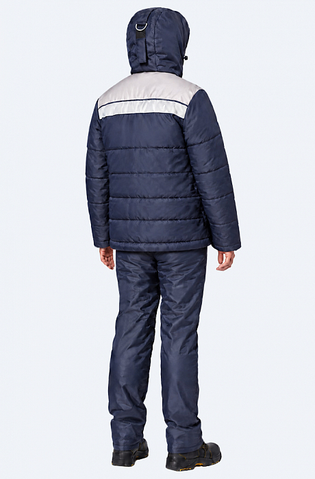 картинка Куртка зимняя женская Эребус (синтепон, 100%ПЭ 150, СОП, синий / серый) от магазина Хоккерс