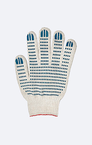 картинка Перчатки х/б 6/10 (ПВХ точка),белые от магазина Хоккерс
